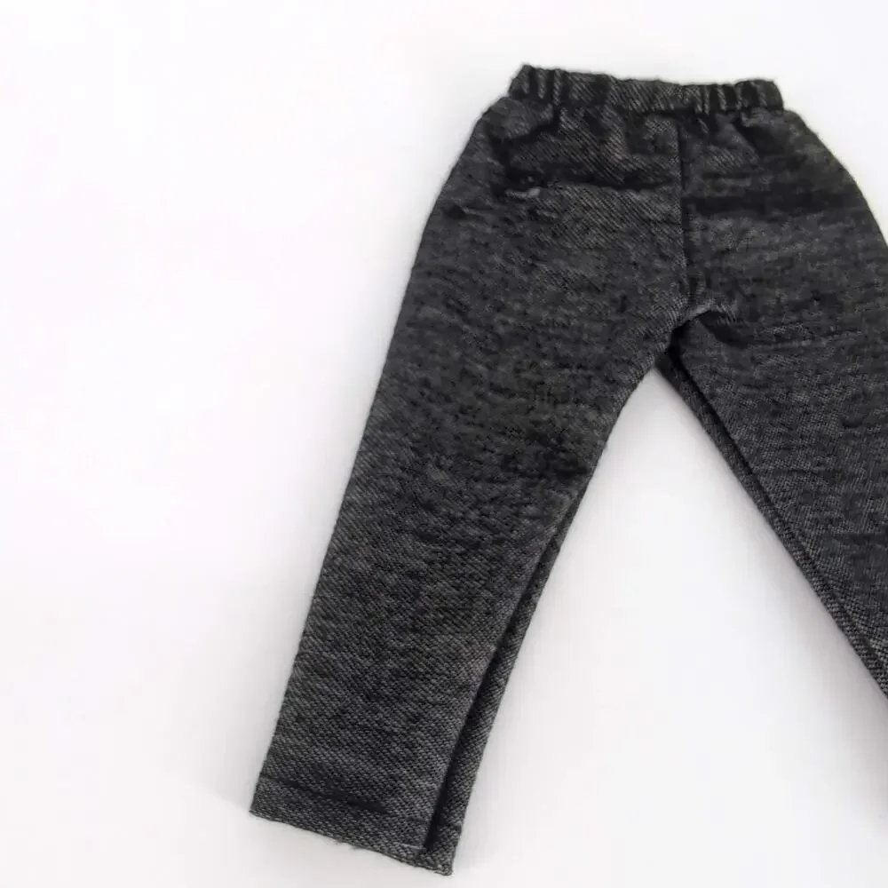 Unbranded Dark Gray Grey Almost Black Doll Full Length Leggings for 18